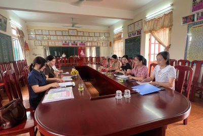 Trường mầm non Yên Lâm Xã Yên Mạc tỉnh Ninh Bình đón đoàn kiểm tra liên ngành ATTP bếp ăn trường học của UBND xã
